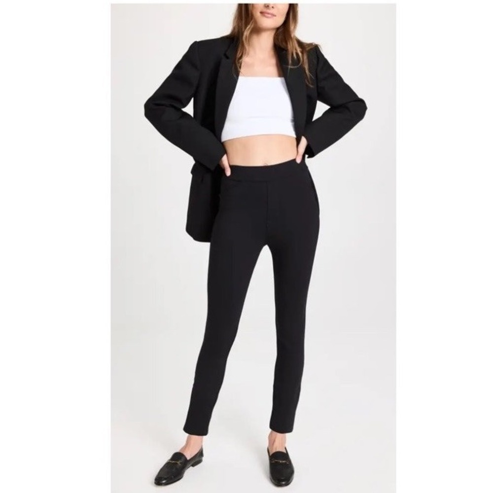 Spanx Perfect Pant Black Small Ponte Straight On Ankle High Rise